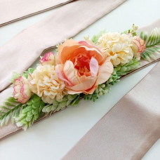 Peach maternity sash