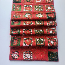 Red Christmas print runner